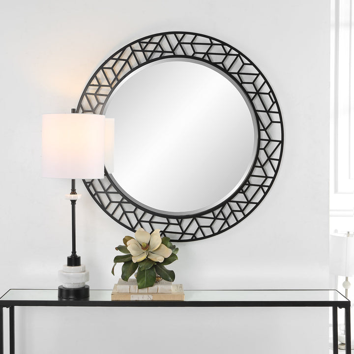 Mosaic Metal Round Mirror