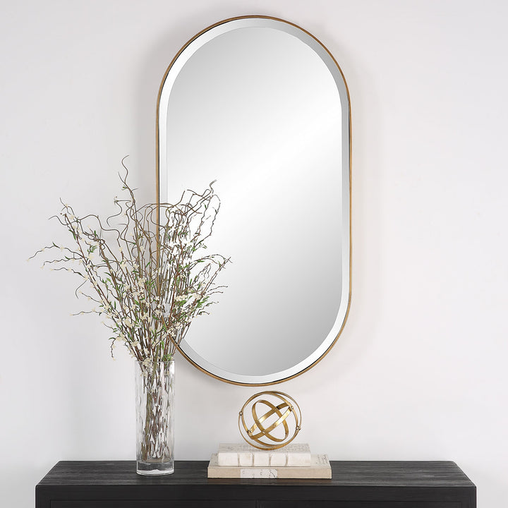 Lago Oval Gold Mirror