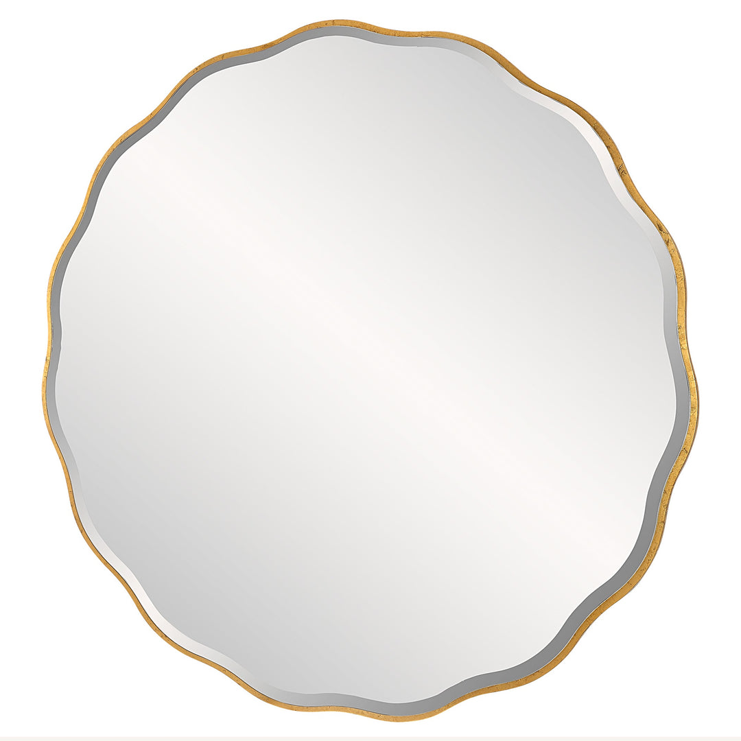 Aneta Large Gold Round Mirror