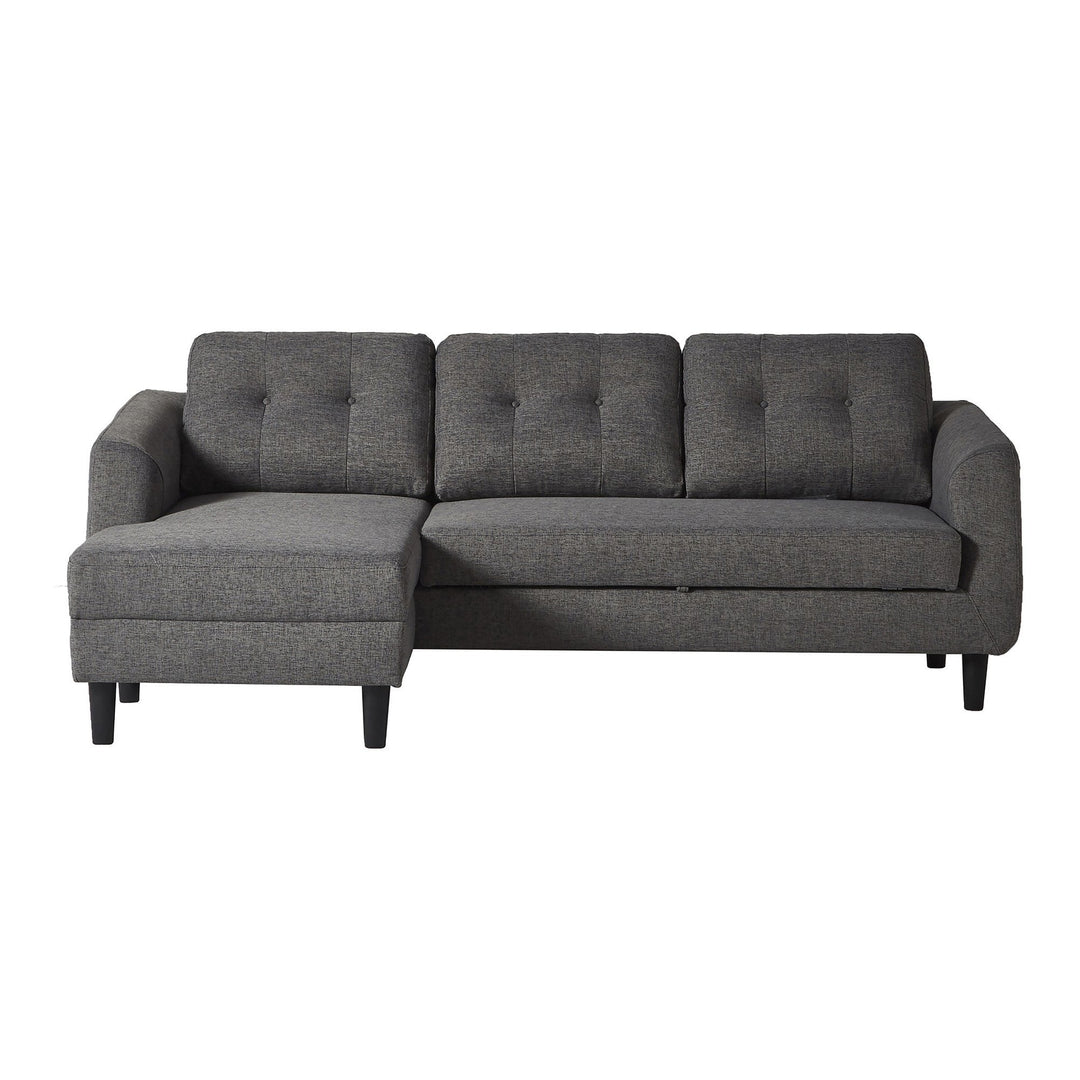 Belagio Sofa Bed With Chaise Charcoal Left