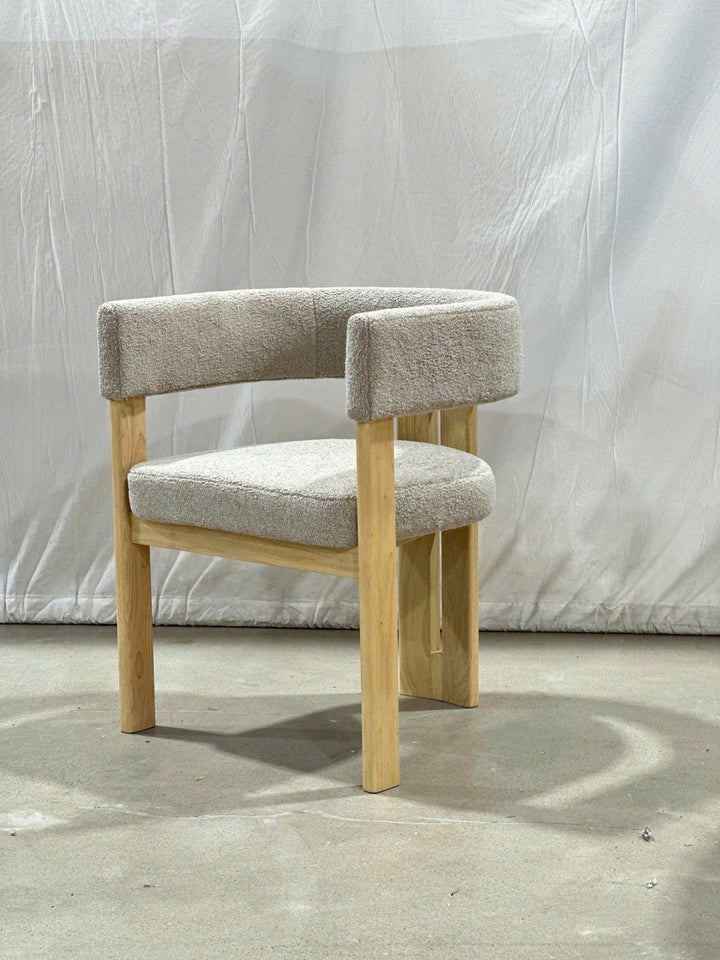 Hailey Armchair with Solid Rubberwood Leg