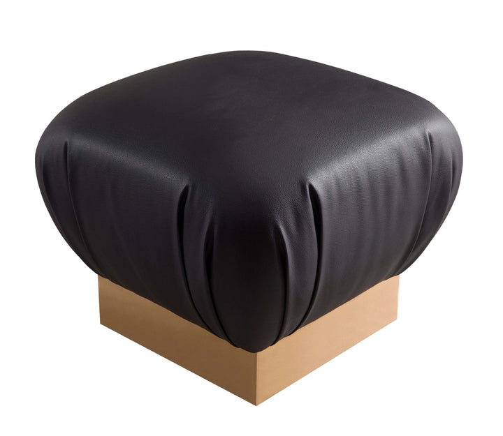 Lotus Black Ottoman