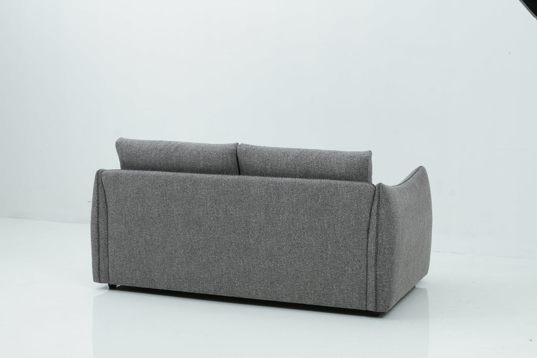 Grey Block 2 Seater Loveseat