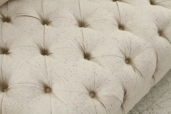 Tufting Beige 2 Seater Loveseat