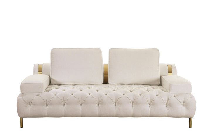 Tufting Tan Loveseat (200cm)