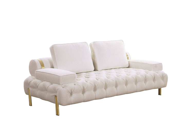 Tufting Tan Loveseat (200cm)