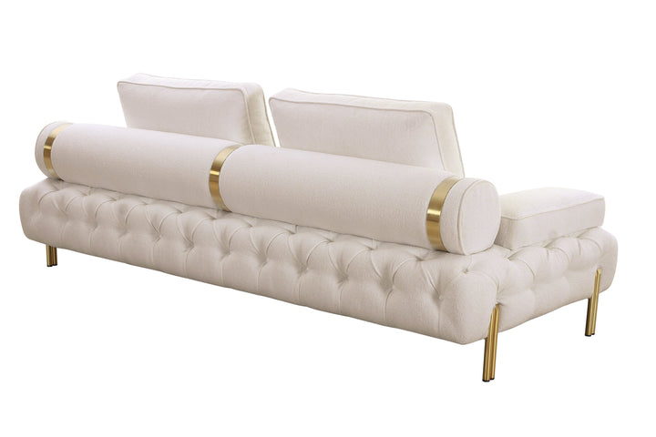 Tufting Tan Loveseat (200cm)