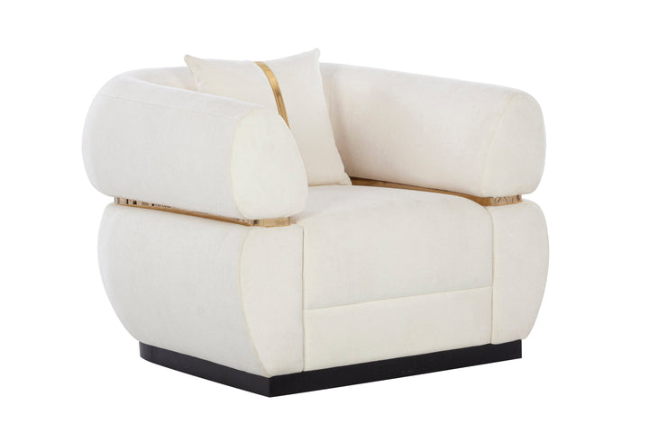 Gentle Gaze Settee Beige Chair