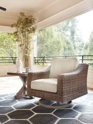 Beachcroft Outdoor Swivel Lounge with Cushion