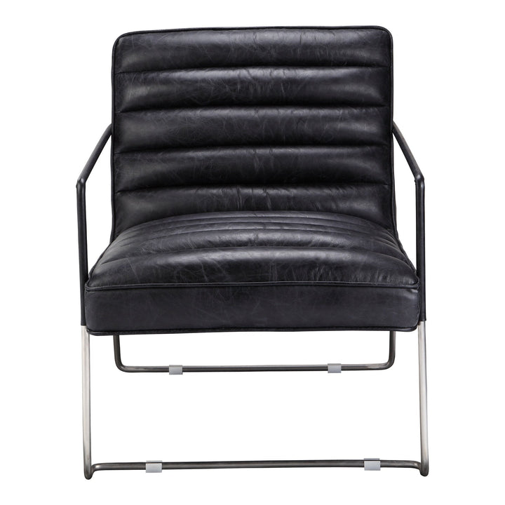 Desmond Club Chair Onyx Black Leather
