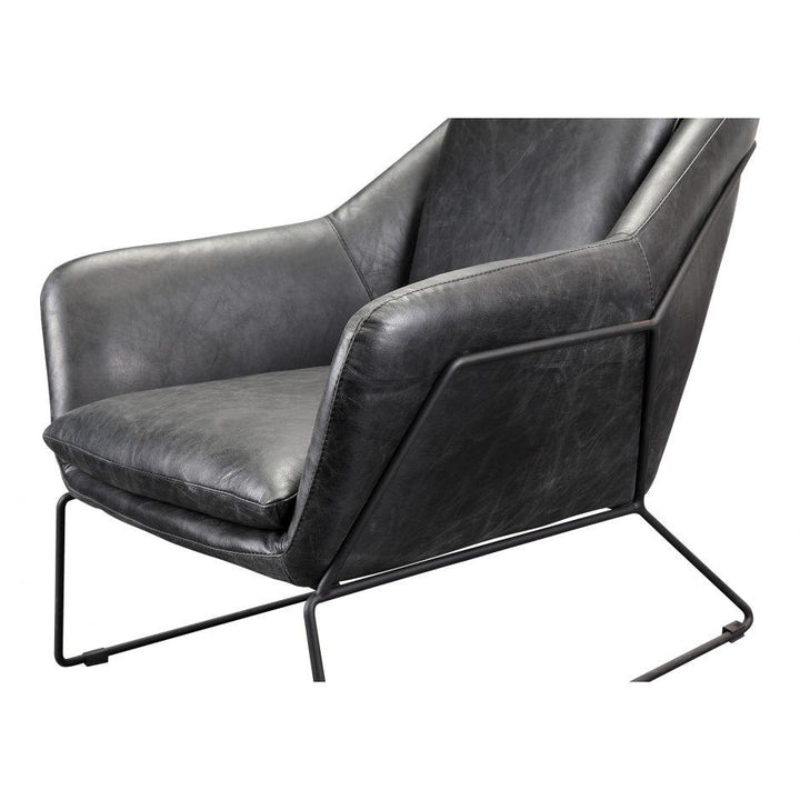 Greer Club Chair Onyx Black Leather