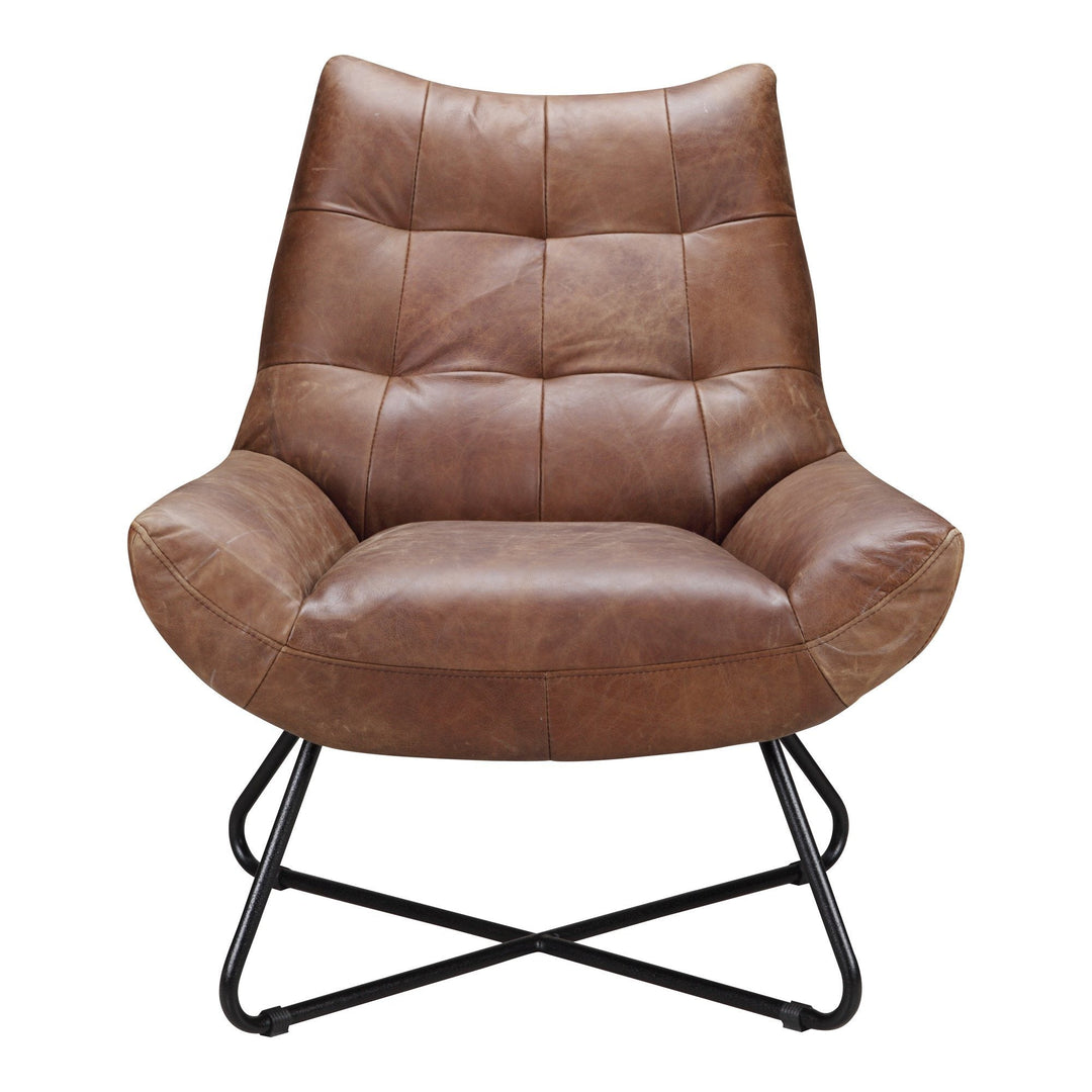 Graduate Lounge Chair Open Road Brown Leather