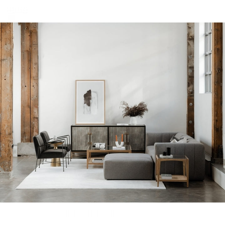 Dagwood Leather Arm Chair Onyx Black Leather