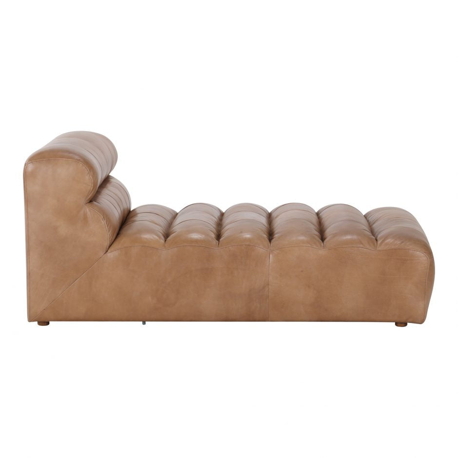 Ramsay Leather Chaise Tan