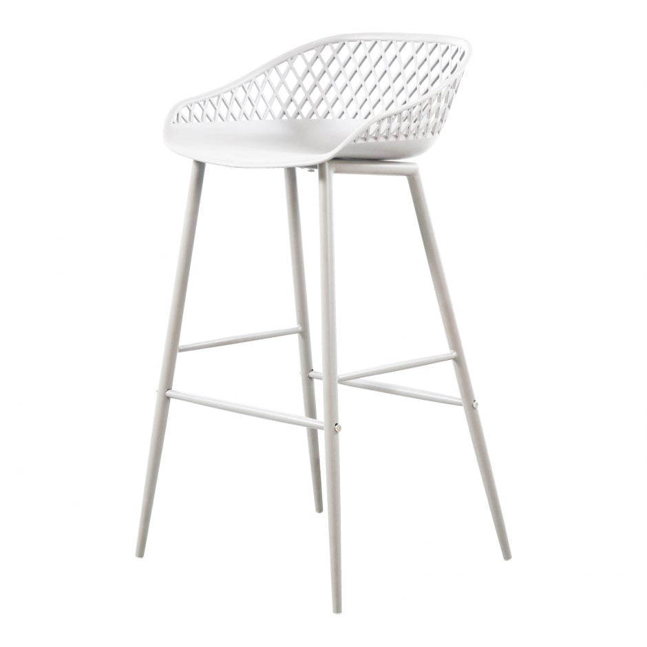 Piazza Outdoor Barstool White-M2