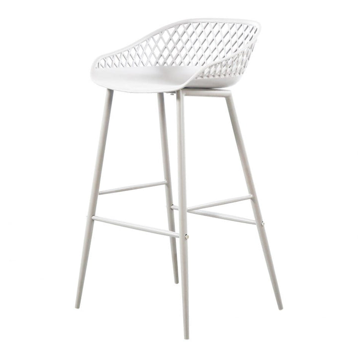 Piazza Outdoor Barstool White-M2
