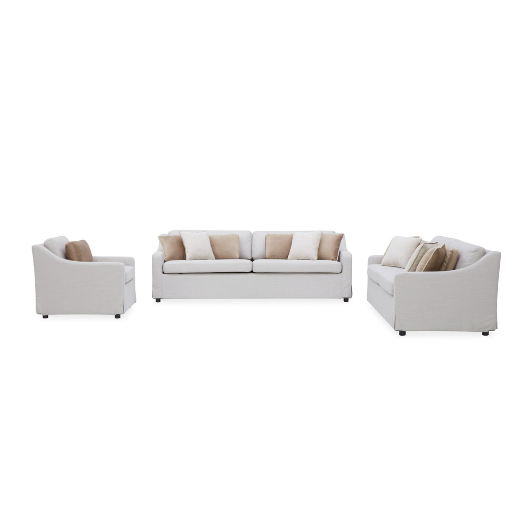 Astra Skirted Living Room (Sofa + Loveseat + Chair)