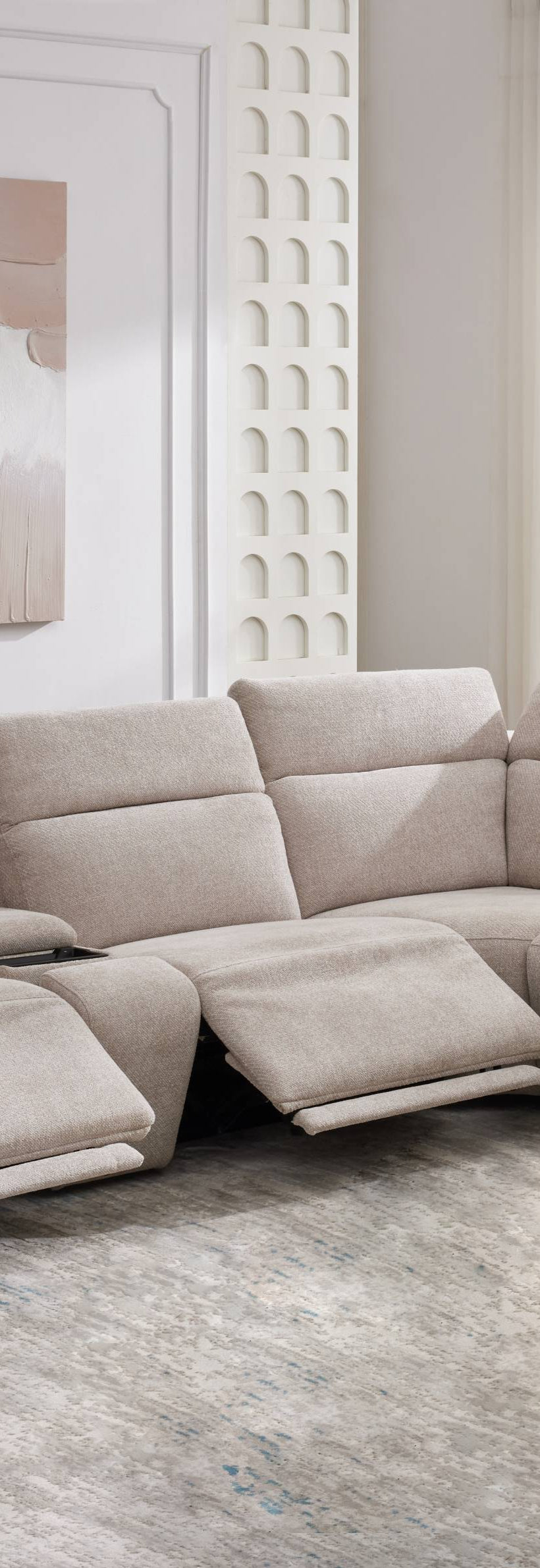 Luxora Grey Motion Power Armless Chair (84cm)