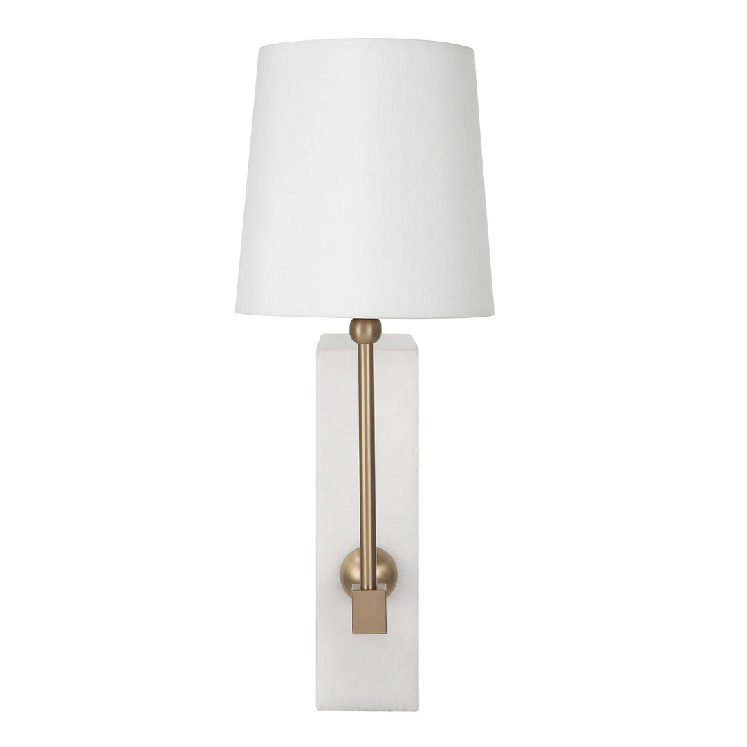 On a Shelf Mini Lamp -  White Marble/Brass