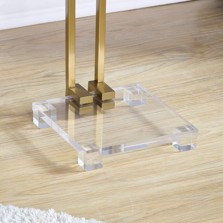 Mishelli Brushed Brass Accent Table