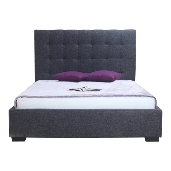 Belle Storage Bed King Charcoal Fabric