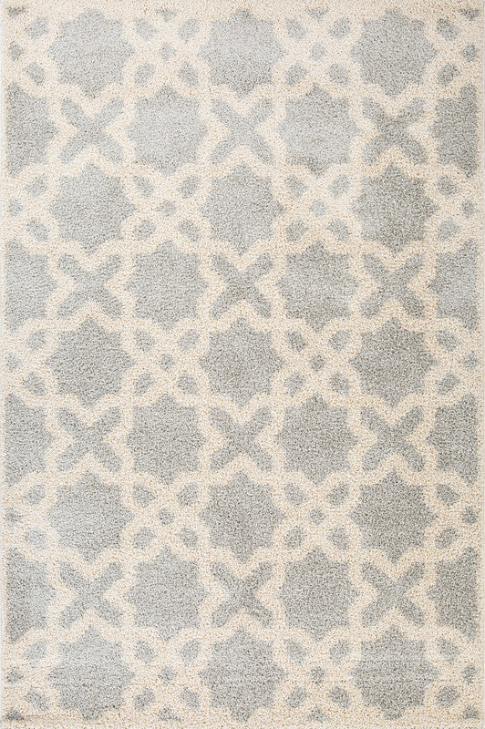 Light Beige Rug with Diamonds