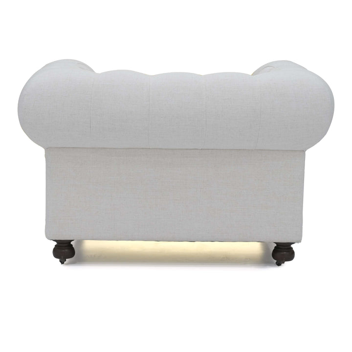 Olivia Tufted Beige Chair (131.5Cm)