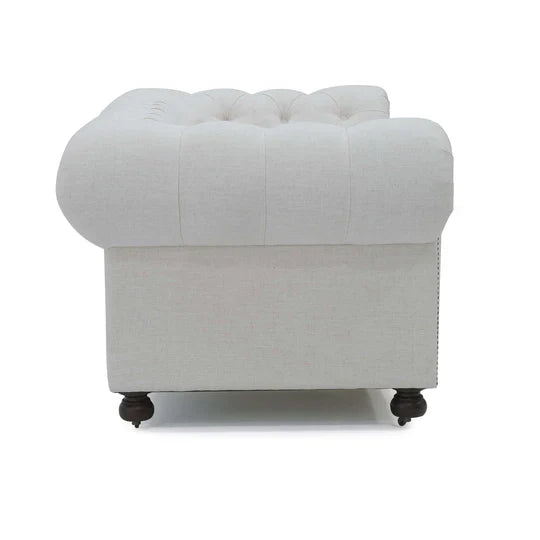 Olivia Tufted Beige Sofa Set