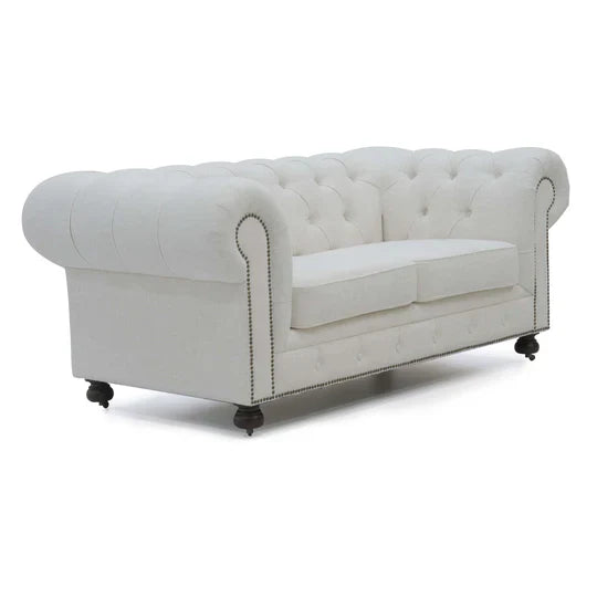 Olivia Tufted Beige Sofa Set