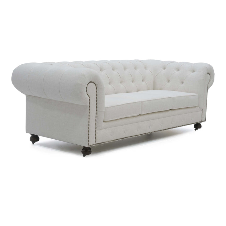 Olivia Tufted Beige Sofa (236Cm)