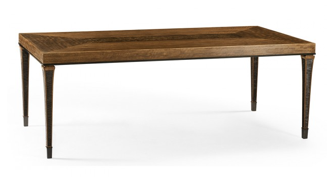 Cambridge Collection - 84" Rectangular Caledonian Daniella & Burl Walnut Dining Table