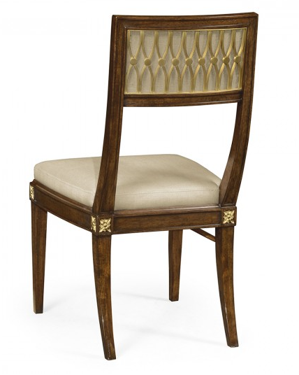 Cambridge Collection - Open Back Bleached Crotch Walnut Dining Chair