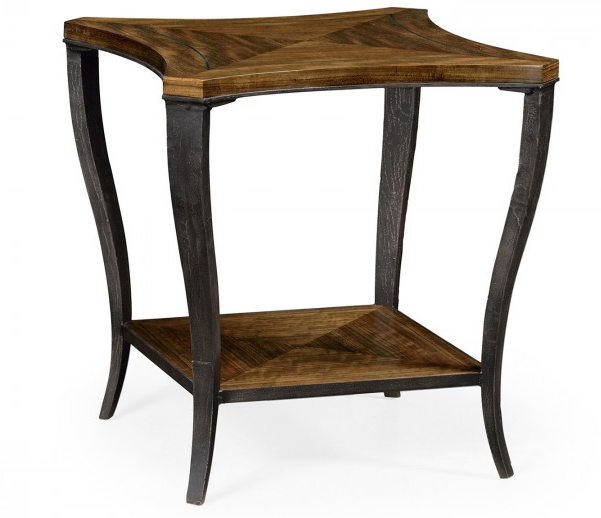 Cambridge Collection - Curved Daniella & Burl Walnut Side Table