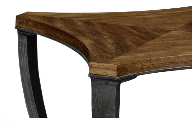 Cambridge Collection - Curved Daniella & Burl Walnut Side Table