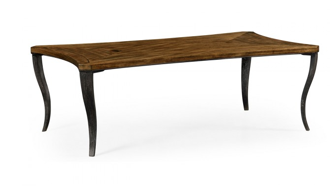 Cambridge Collection - Large Square Curved Daniella & Burl Walnut Coffee Table