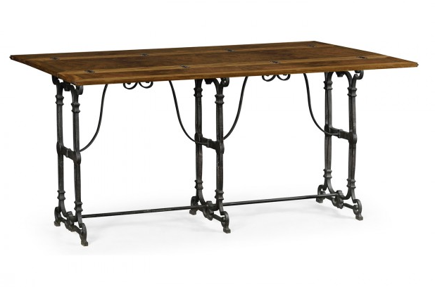 Cambridge Collection - 63" Rectangular Caledonian Daniella & Burl Walnut Hunt Table