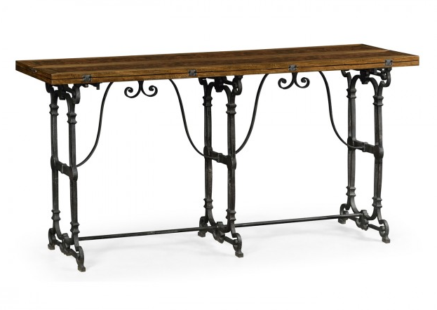 Cambridge Collection - 63" Rectangular Caledonian Daniella & Burl Walnut Hunt Table