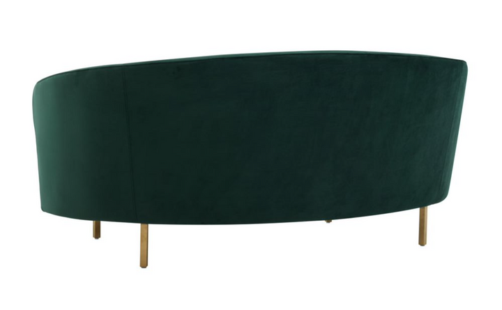 Baila Green Velvet Loveseat