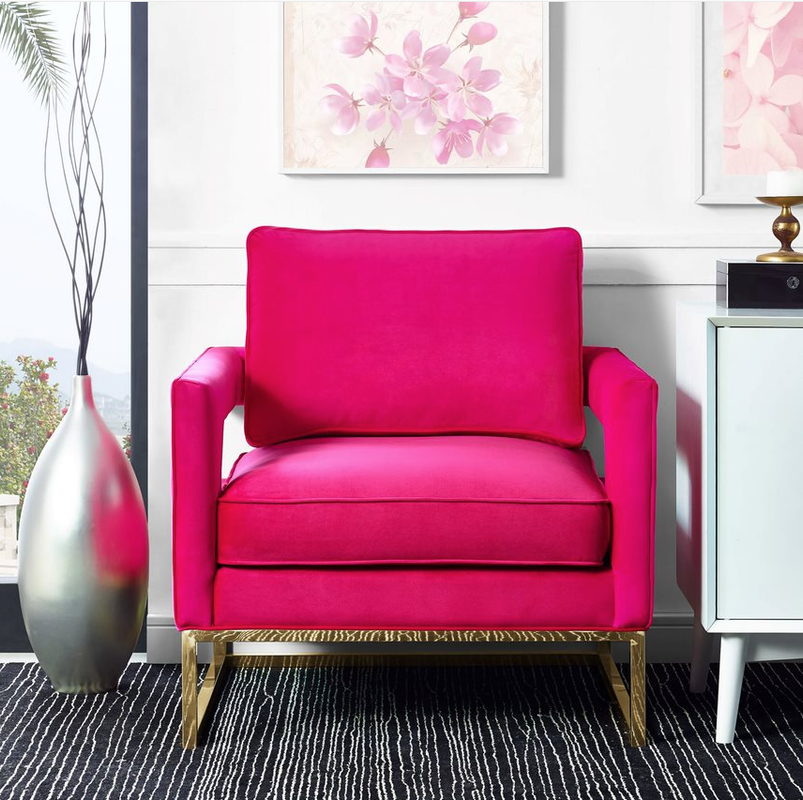 Avery Pink Velvet Chair