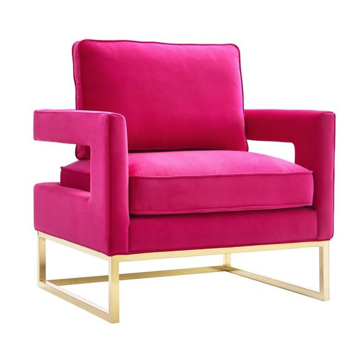 Avery Pink Velvet Chair