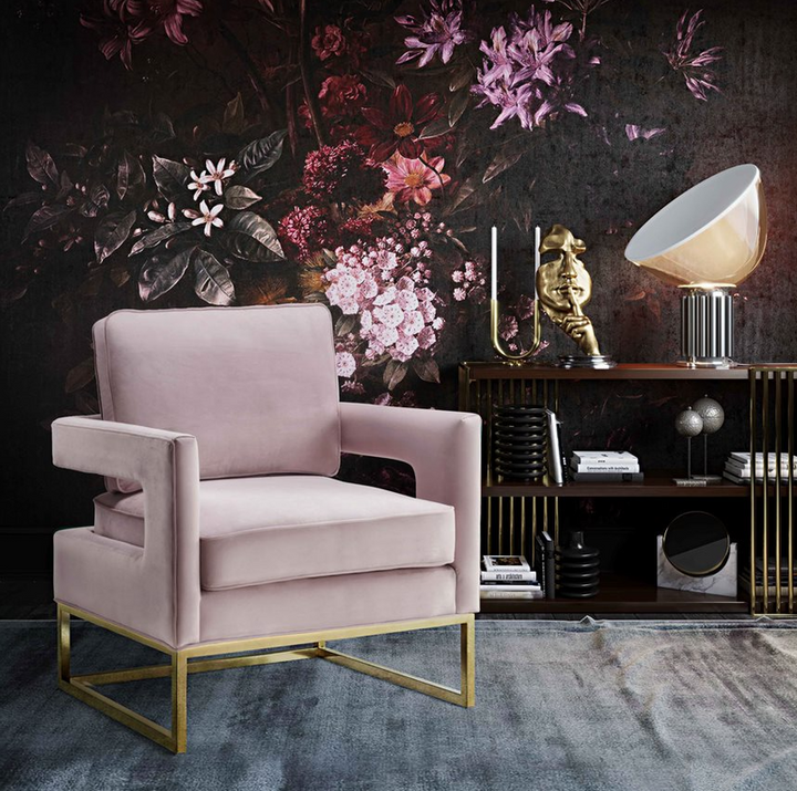 Avery Blush Velvet Chair