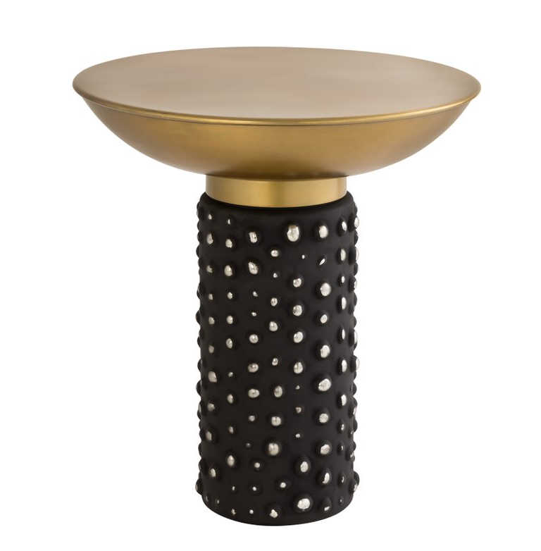 Blaze Glass/Brass Side Table