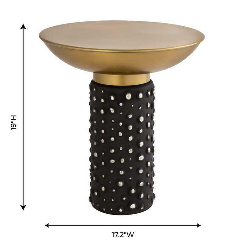 Blaze Glass/Brass Side Table