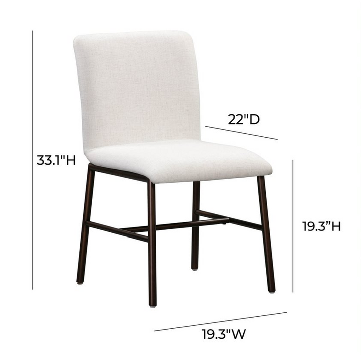 Bushwick Flax Upholstered Dining Chair (Set of 2)