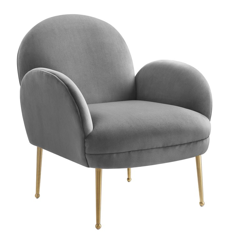 Gwen Grey Velvet Chair