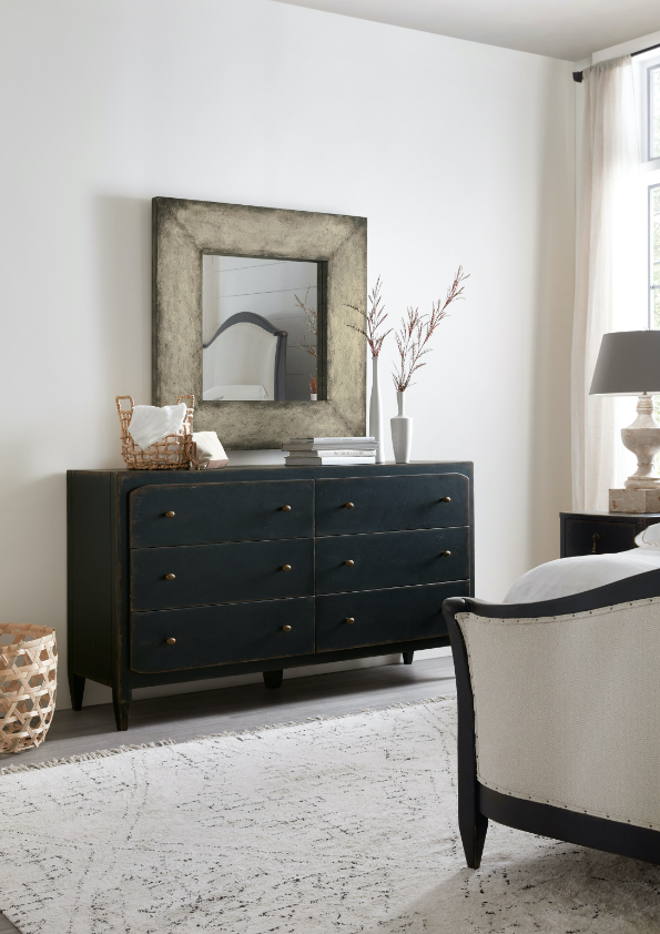 Ciao Bella Six-Drawer Dresser- Black