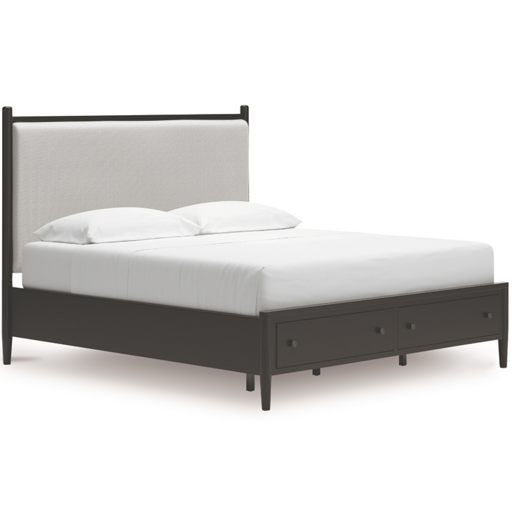 Portdown King Upholstered Panel Storage Bed