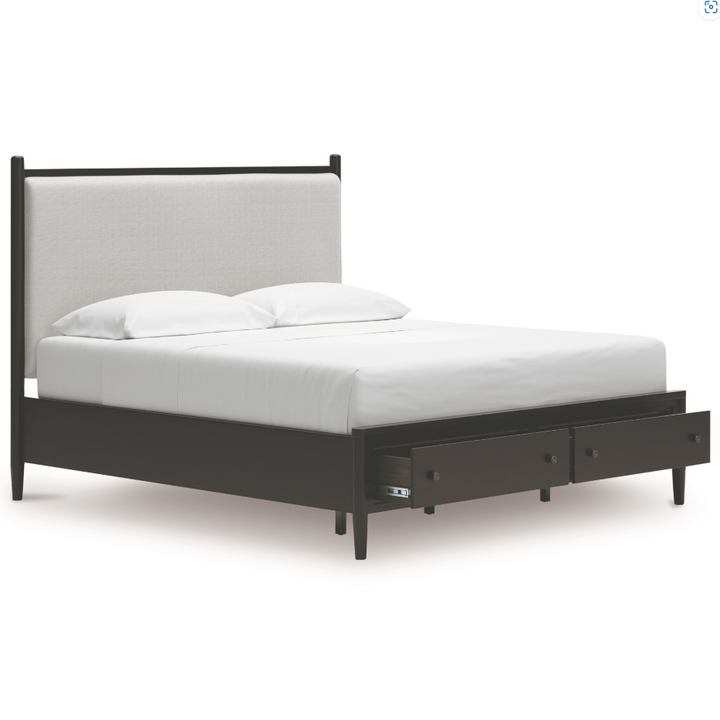 Portdown King Upholstered Panel Storage Bed