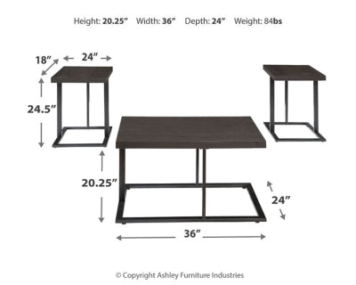 Airdon Table (Set of 3) (91.44cm x 60.6552cm)