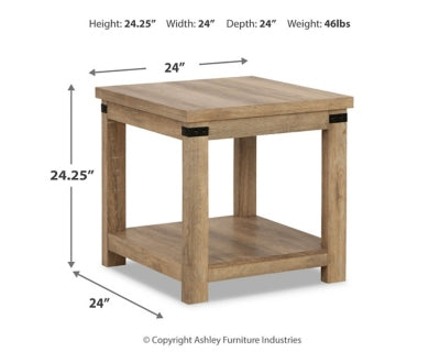 Calaboro End Table (60.6552cm x 60.6552cm)